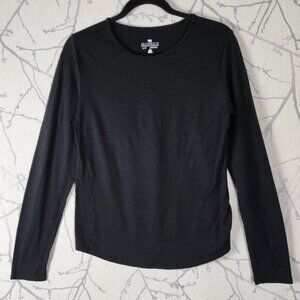 Segments Black 100% Merino Wool Round Neck Baselayer Long Sleeve
